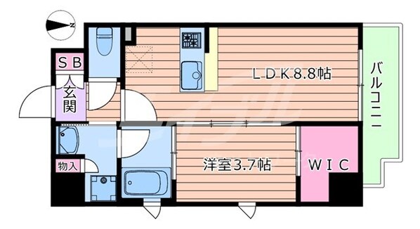 シーズンフラッツ大手前の物件間取画像